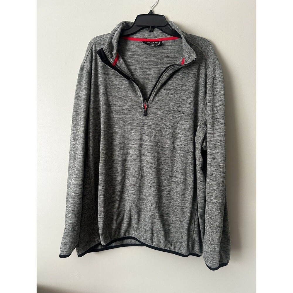 Avalanche Heathered Grey XXL Pullover 1/4 Zip Long Sleeve Activewear Top
